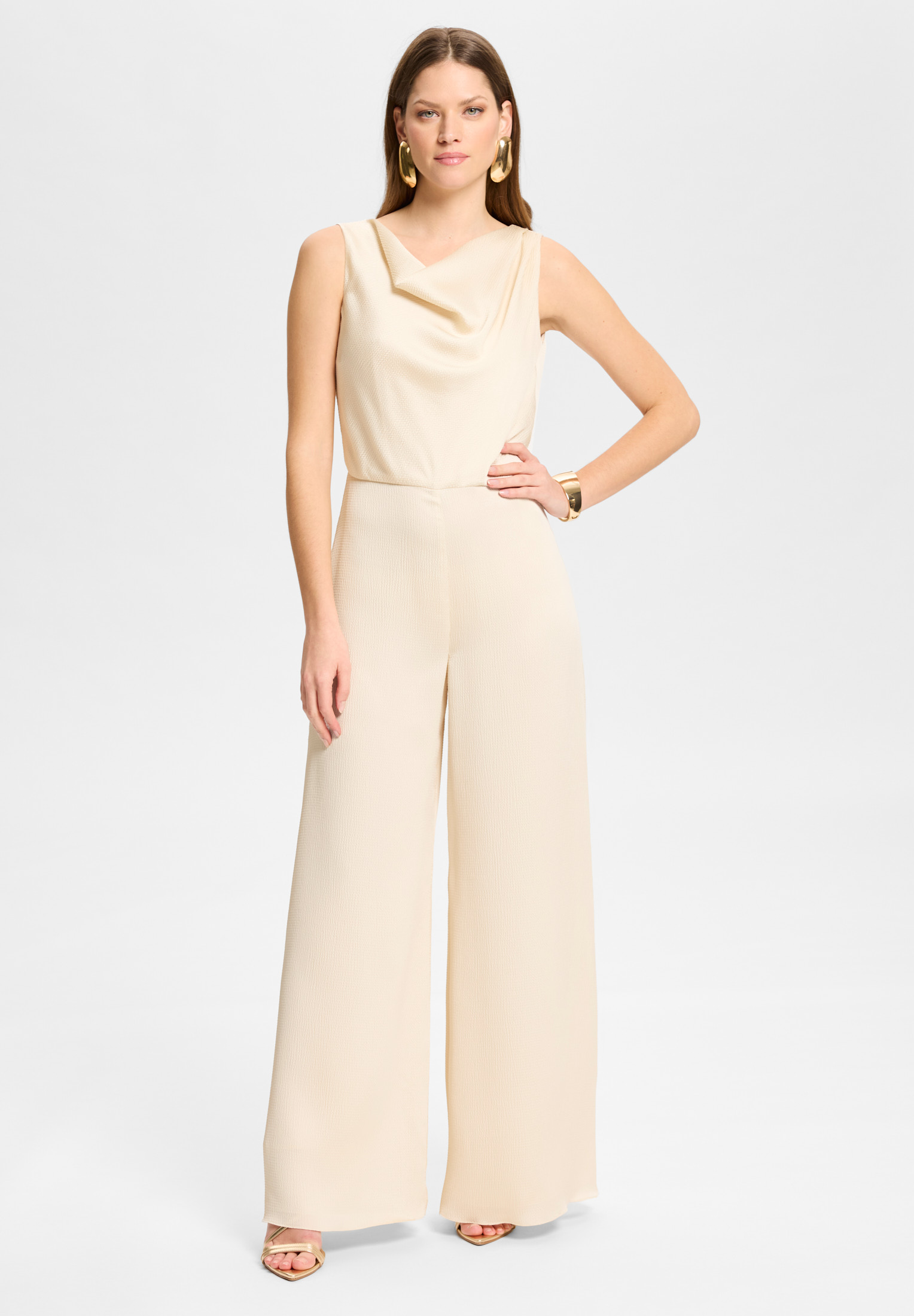 SWING-3AL011-Jumpsuit-Champagne-Beige-Gelegenheidskleding