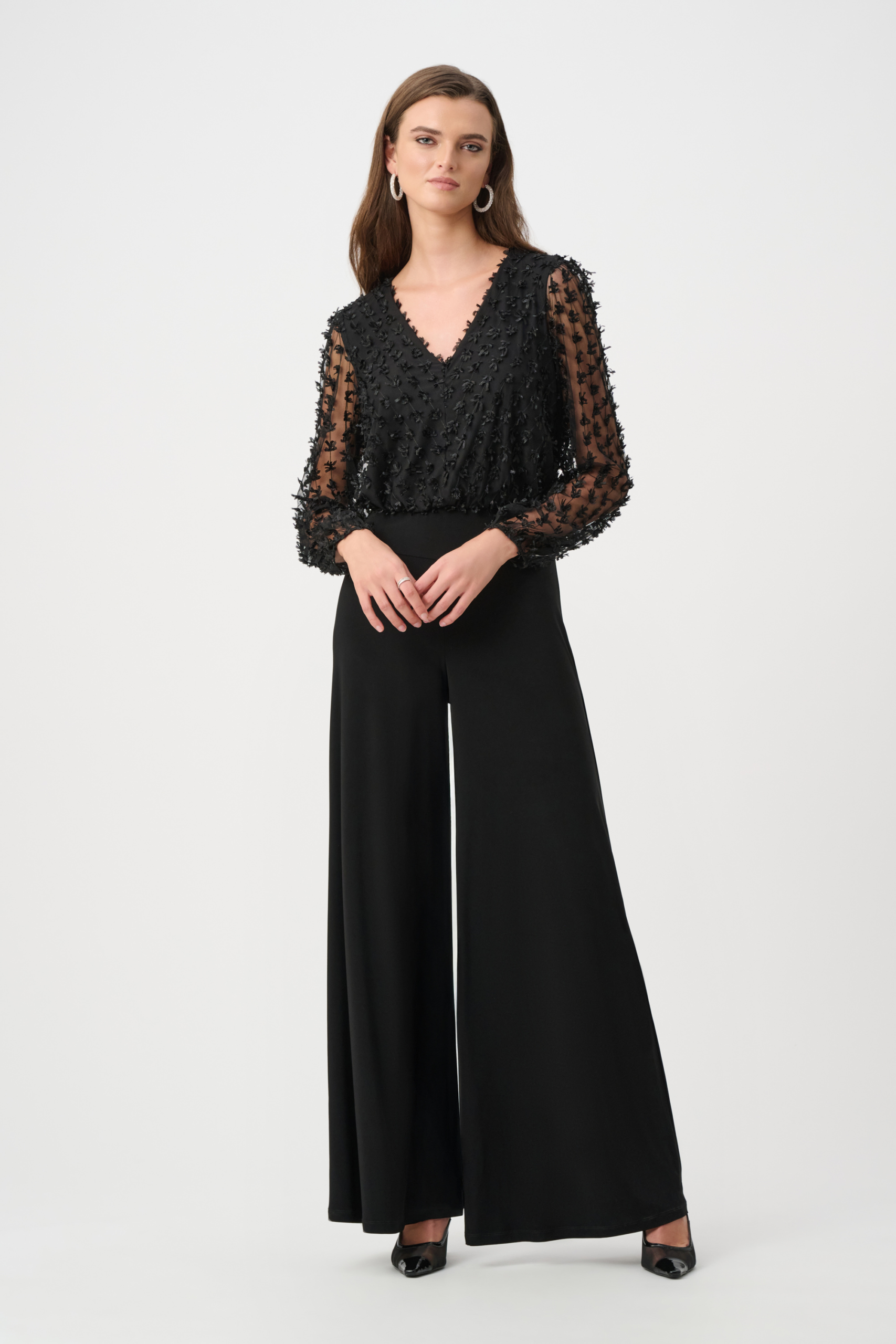 Joseph-Ribkoff-263723-Jumpsuit-Zwart-Gelegenheidskleding-Zakelijk